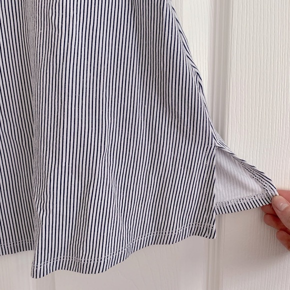 Ardene Blue & White Striped Floral, Ladder Back Tank - Picture 2 of 6